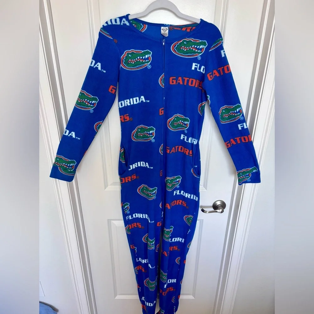 Florida Gators UF Onesie Pajamas Blue Footed Sleepwear College Fan Gear Small